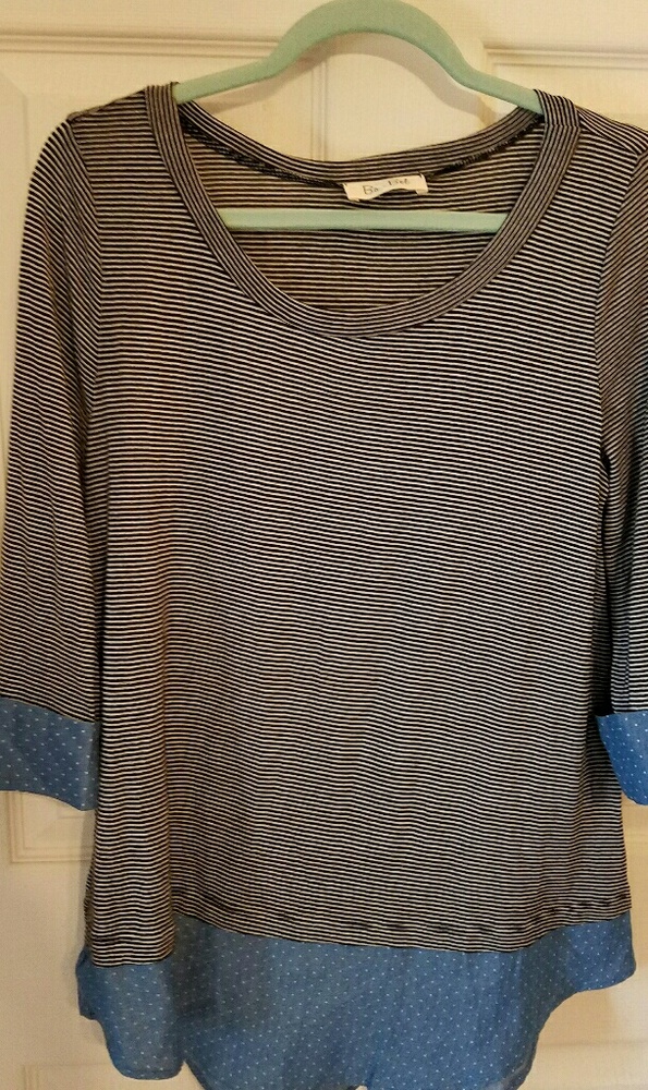 Black and white striped top